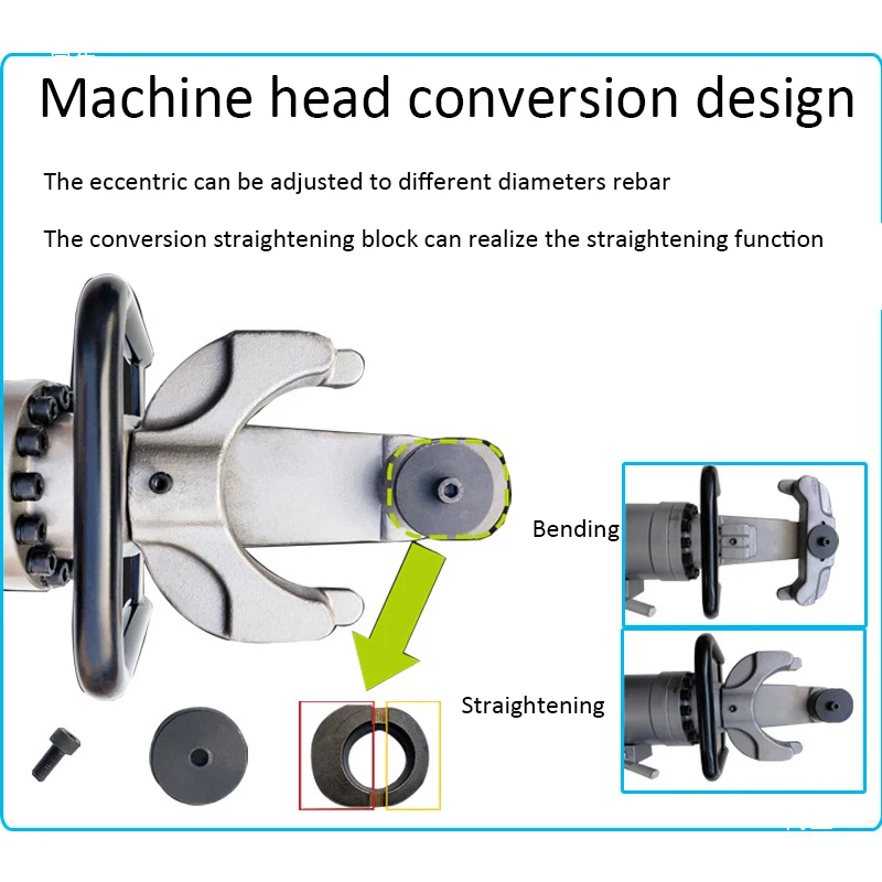 Small Portable Hydraulic Electric Bender Rebar Bending Machine Steel Bar Bending Metal Machine Manual