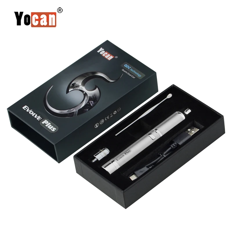 Authentic Yocan wax vapor pen starter kit Yocan Evolve Plus 1100mah QDC coil