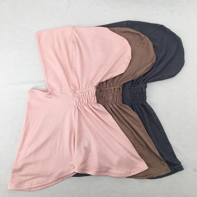 2022 modern High Quality newest design Comfortable muslim Elastic back cotton jersey Ninja stretchy Factory made hijab