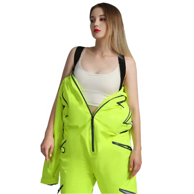 One Pieces  Windproof Ski Wear Suit Waterproof Hooded Snowboard Jumpsuit For Snow Sports