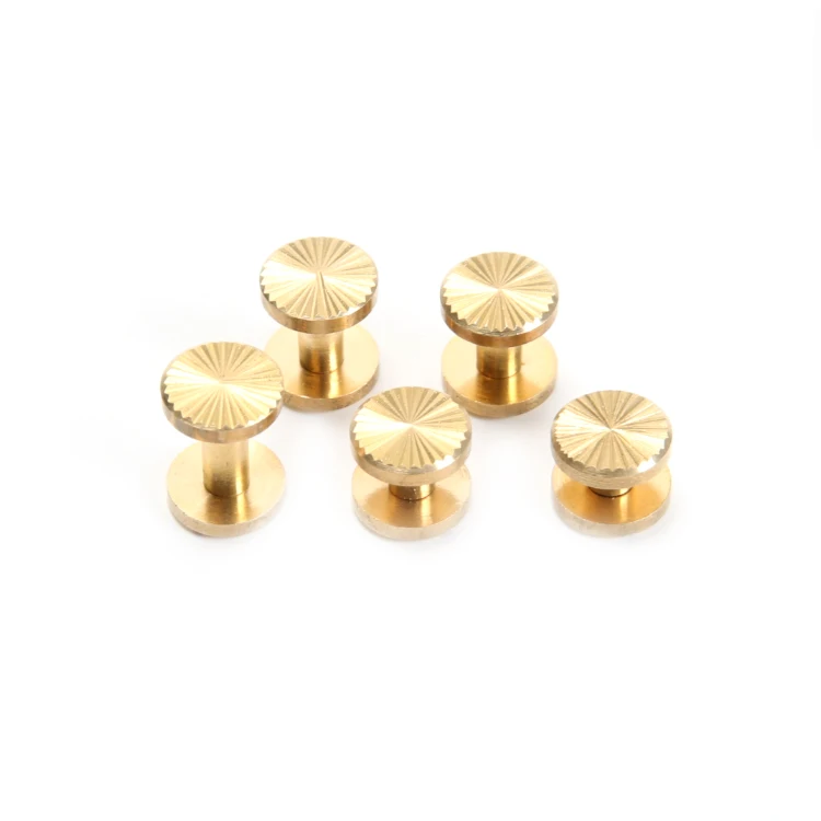 Brass belt screw pattern pure copper mother nail sun flower I-shaped nail case buckle Chicago screw