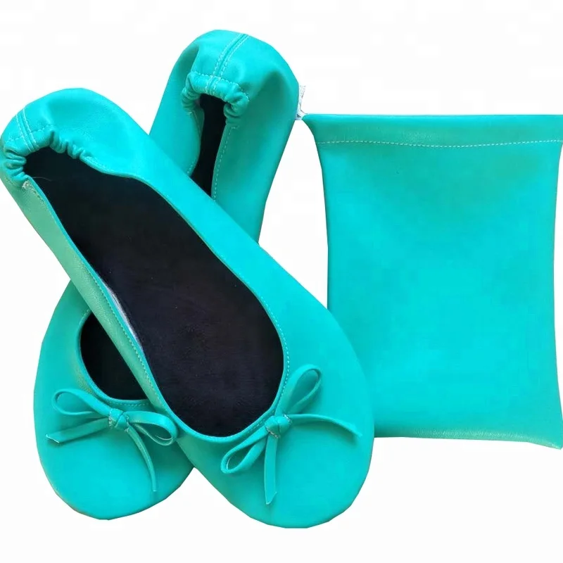 Fashion ballet shoes,foldable flats shoes with pouch