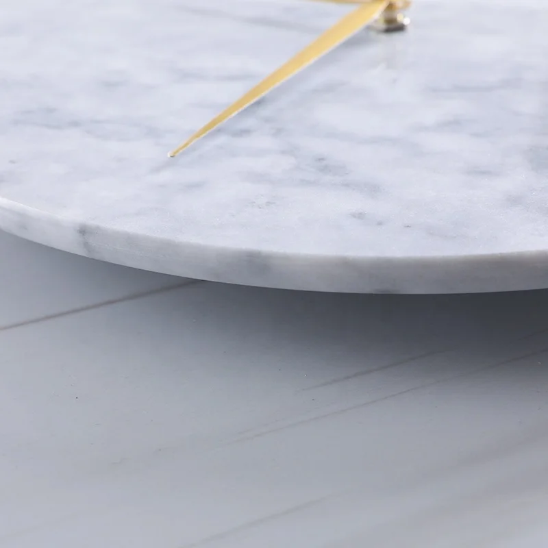 Promotional Modern Classic Design Marble and Brass Decorative Art Wall Clock