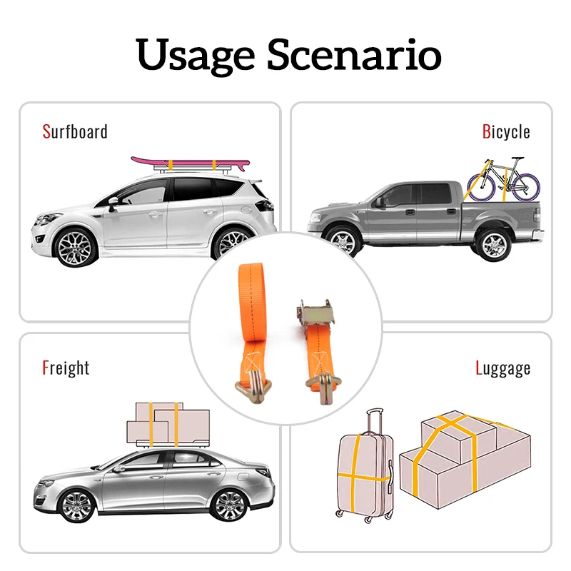 Heavy Duty Ratchet Tie Downs Custom Factory 1Inch Heavy Duty Lashing Belt Cargo Lashing Steel Ratchet Strap Tie Down With Hook