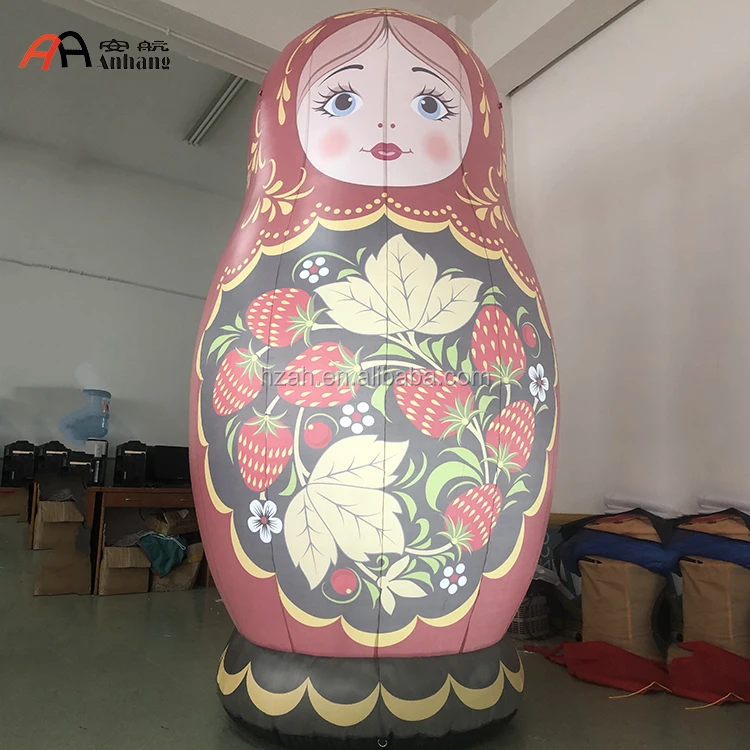 Advertising Cute Inflatable Art Cartoon Inflatable Russian Doll For Decoration