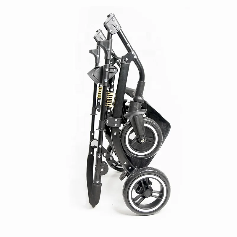 Easy One-Hand Fold Luxury Pet Dog Stroller 4 Wheels Pet Stroller Travel Folding Carrier