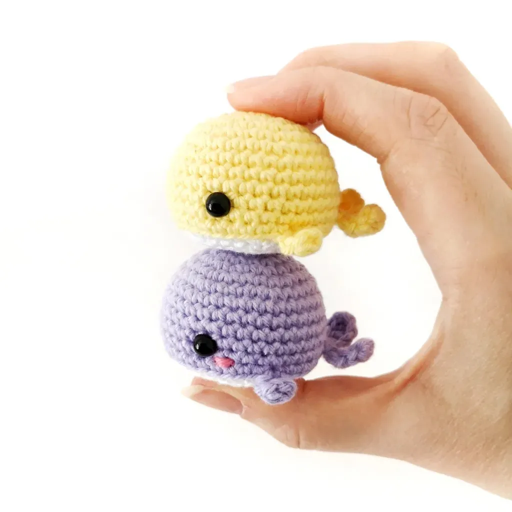 Mini Whale Amigurumi Tiny Crochet Whale Crochet Stuffed Tiny Animal Toys