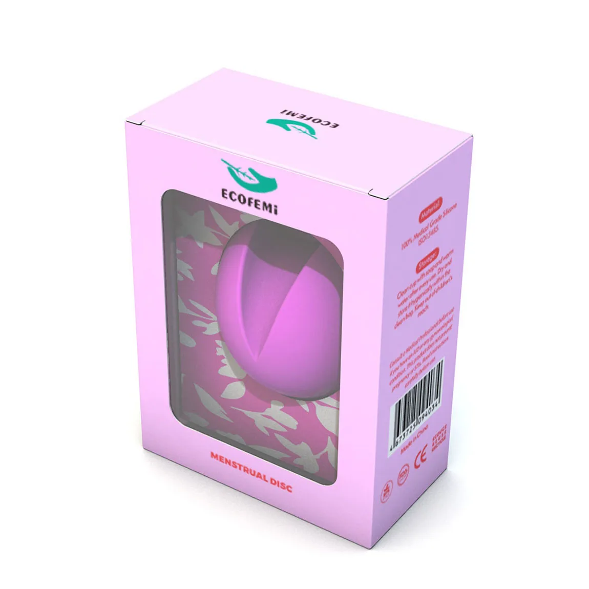 ECOFEMI Custom Removal Extra-thin Eco-friendly Medical Colour Flat Reusable Period Menstrual Disc Set