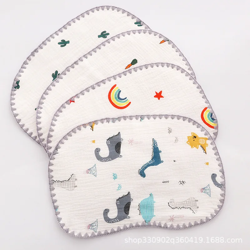 Baby Pillow 10-Layer Gauze Pillow Newborn Flat Pillow Newborn Baby Cloud Small  Case Racket Towel