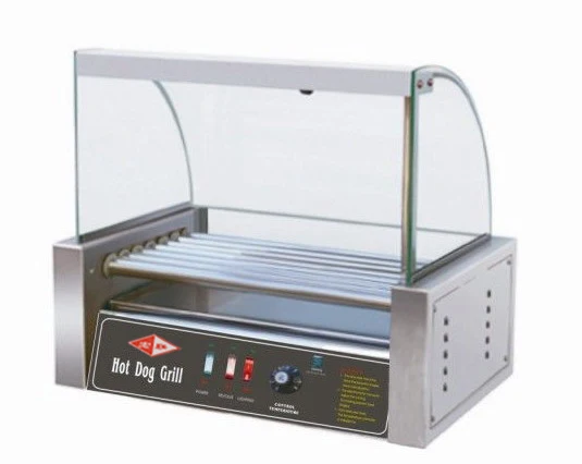 Stainless Steel Electric Hot Dog Sausage Machine Hot Dog Grill Roller