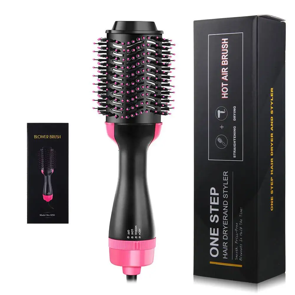 Electric Straightener Volumizing Blow Rotating Brush One Step Hair Dryer And Styler Hot Air Comb Hair Dryer With Comb