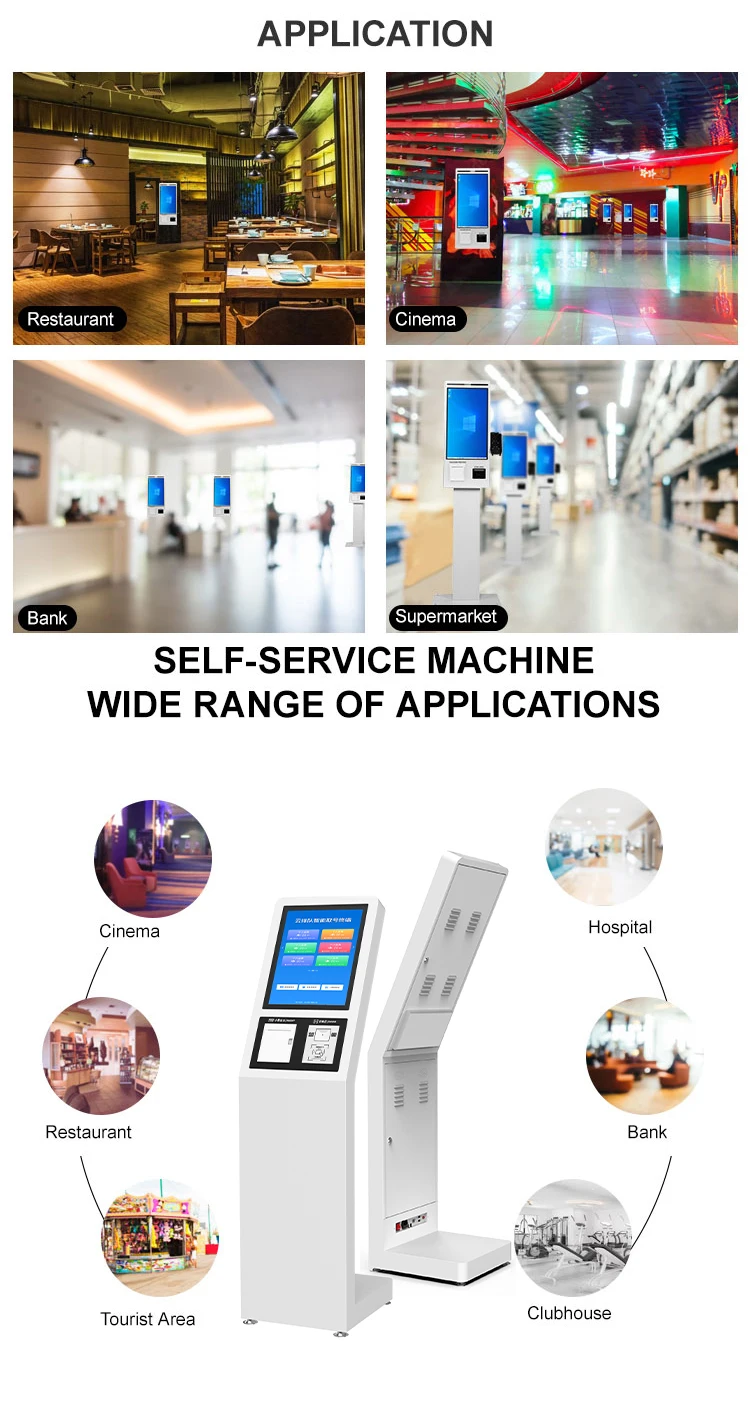 23.6-inch Touchscreen Self-Service Machine, Smooth Operation, Improving Efficiency, Perfect for Food and Retail Industries