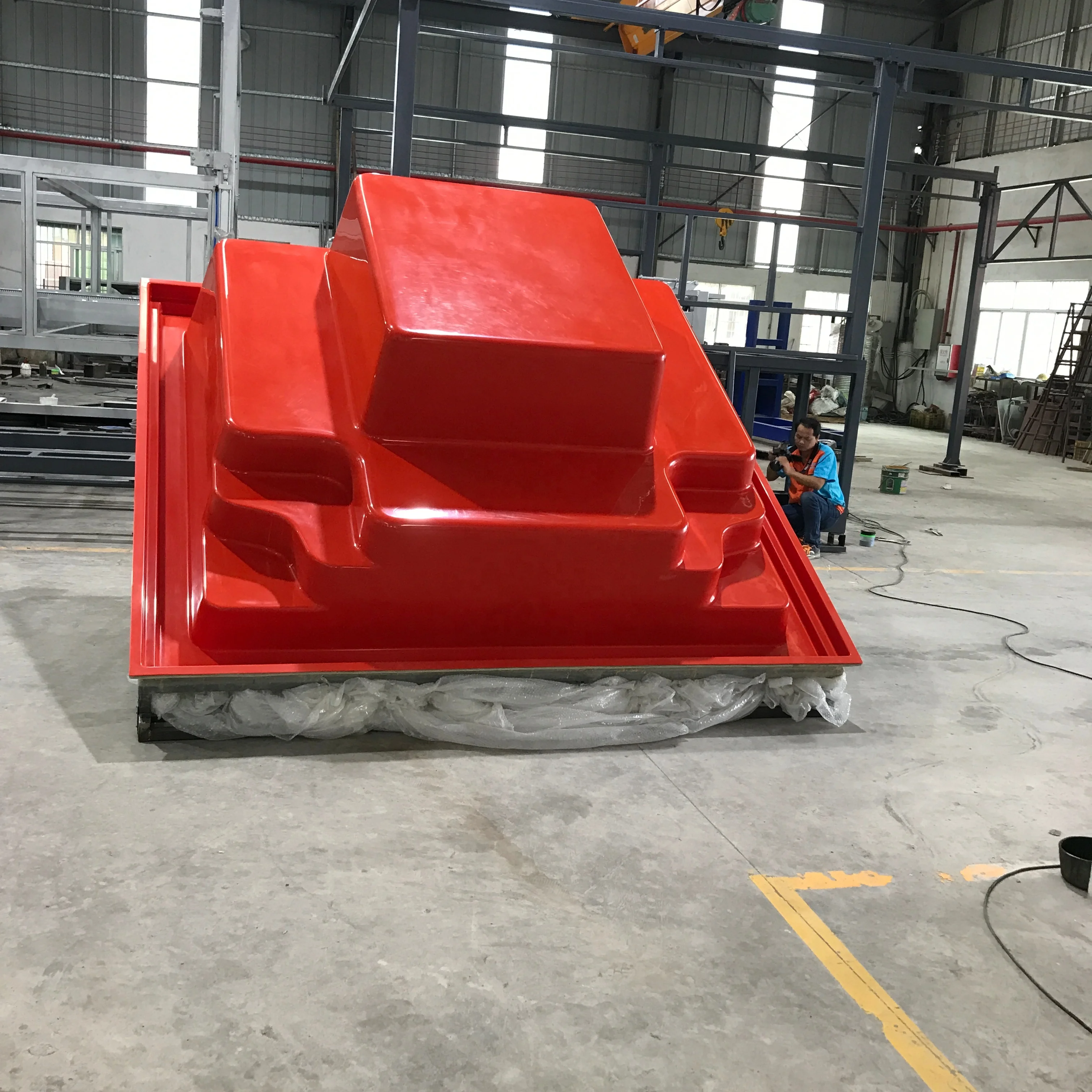 Fast Delivery Mold Manufacturer Good quality fiber glass custom size high gloss surface gel coat swimming pool fiberglass mold
