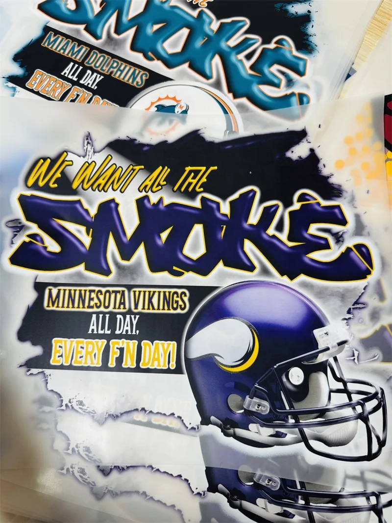 High Quality Dtf Transfers Printed Sticker Heat Transfer Vinyl Designs Screen Heat Transfer Print Stickers for T-shirts