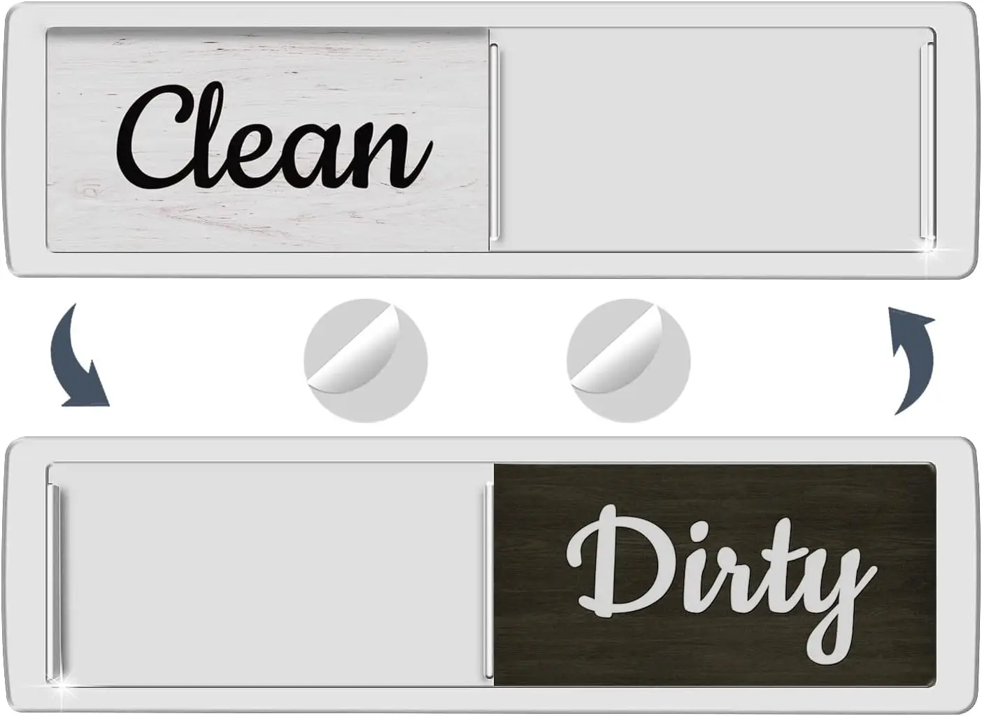 Dishwasher Magnet Clean Dirty Sign Strong Magnet 3M Adhesive Options Indicator Dishwasher Sign For Kitchen Organization
