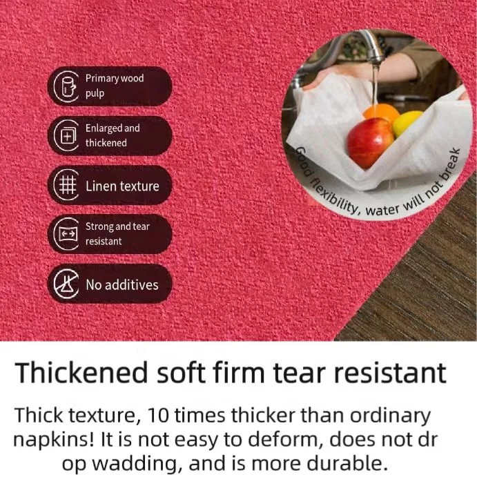 Disposable Color Paper Napkins Airlaid Dinner Napkins Linen Feel Napkins for Wedding Hotel Party Restaurant