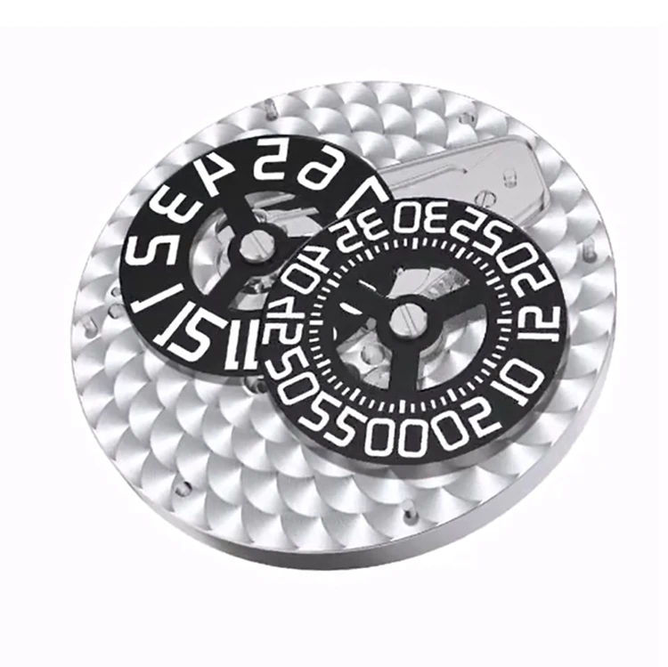 OEM Custom Modified 8215 Movement Frequency 21600 21 Drill Two Disks Show The Time Jump Hour Tourbillon Mechanical Movement