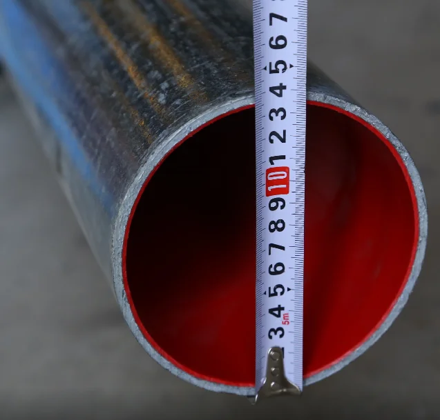 High-quality external galvanized lining red plastic coated composite steel pipe for water supply and fire fighting