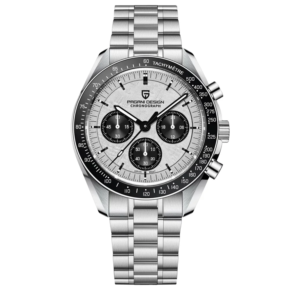New PAGANI DESIGN Top Men Watches Automatic Quartz Luxury Japan VK63 Business Speed Chronograph Sapphire Mirror Wristwatch 1701