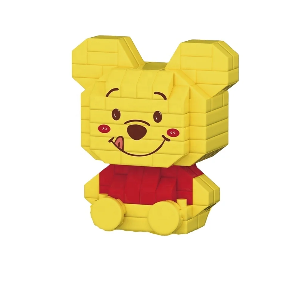 Factory wholesale High Quality Cartoon Particle Building Blocks Kids Toys Cute Diy Plastic Building Blocks Table Decor Toys
