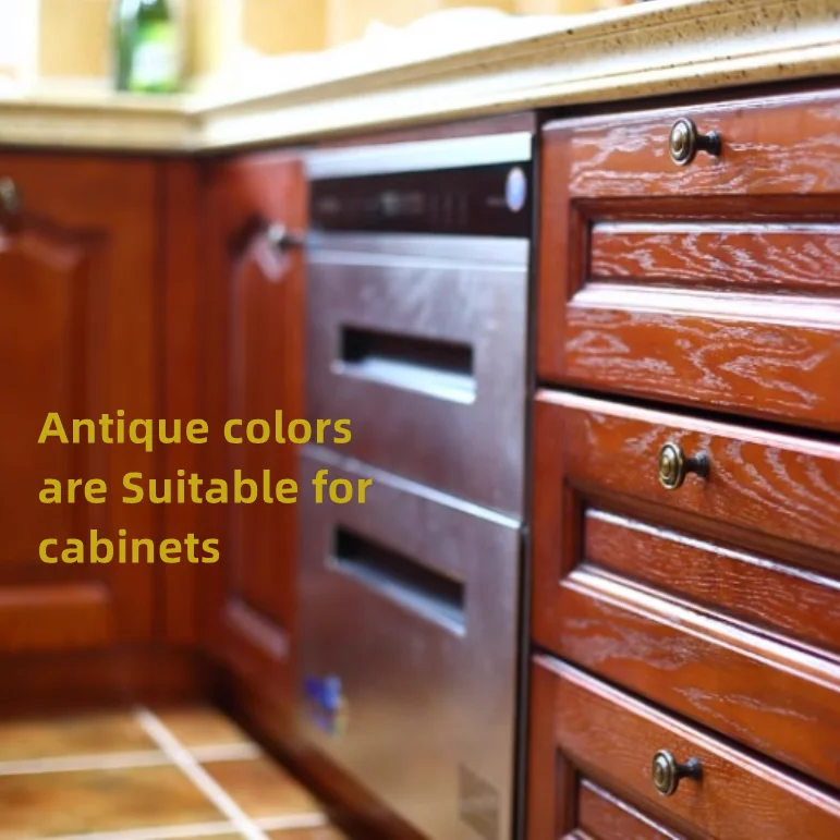 Customized Zinc Minimalist Antique Copper Single Hole Drawer Circular Handle European Antique Cabinet Door Single Handle