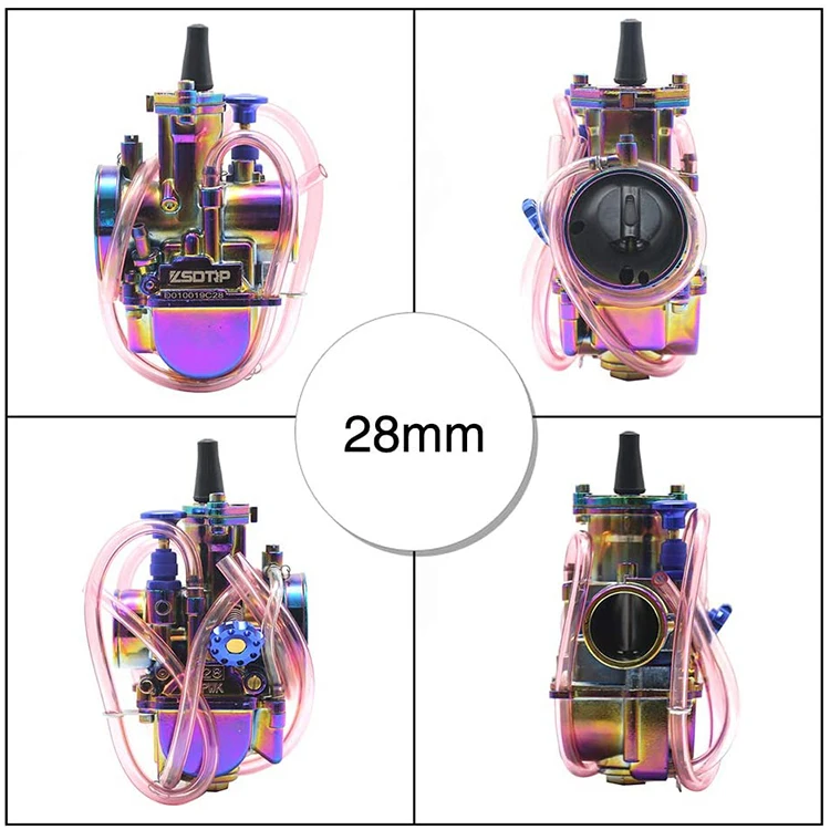 Carburetor Motorcycle Colorful Rainbow 2T 4T Universal Refitting Parts Racing for 50 100 150 200 250cc DirtBike,21-34mm