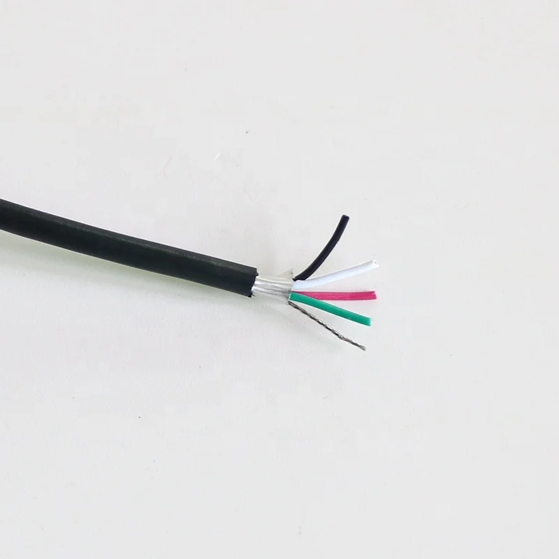 Donlis 1M Black 28AWG 4 Conductor Shield LP Humbucker Guitar Pickup Output Wire For Splitting connection