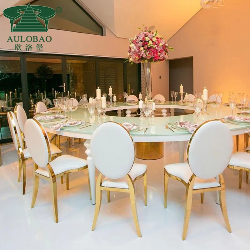 Reasonable price metal legs stainless steel frame half round dining table