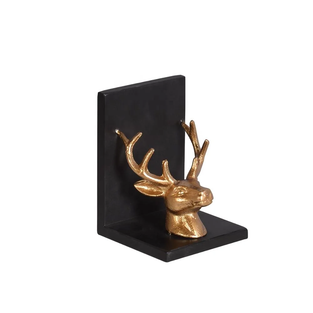 Mayco Home Luxury Tabletop Decorative Animal Metal Holder Bookends