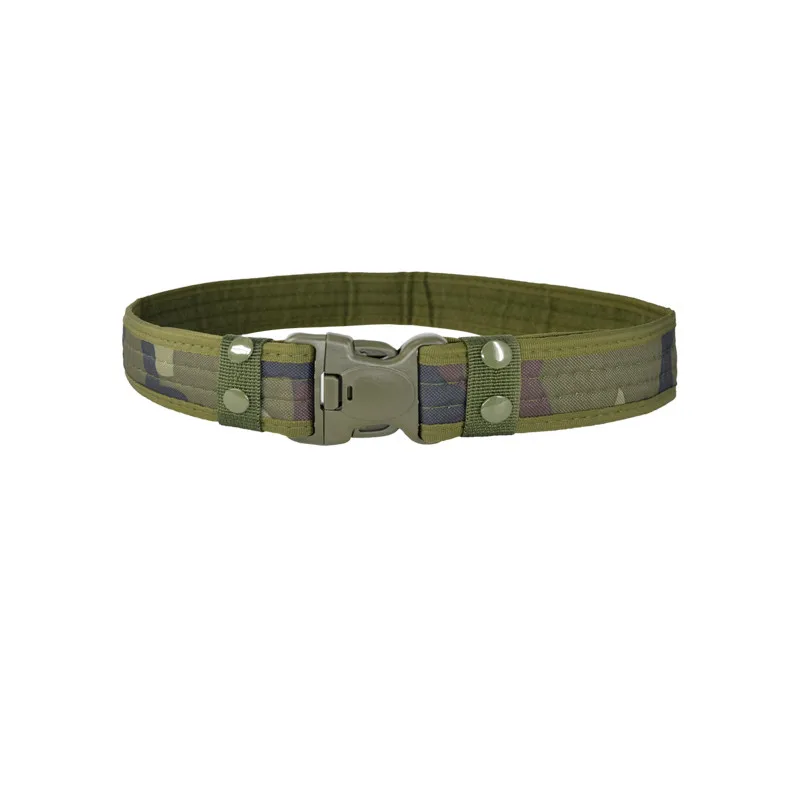 2023 Hot Canvas Camouflage Khaki Outdoors Nylon Security Tactical Belts for Men Equestrian Belt
