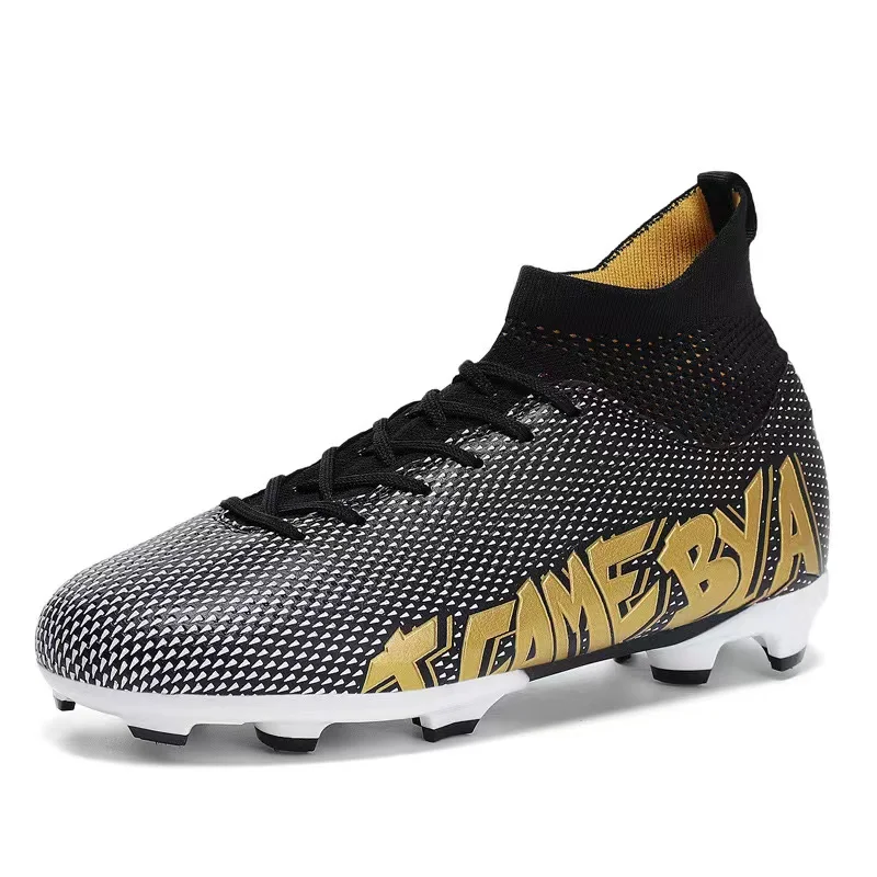 Big size Indoor Soccer Shoes High Quality Famous Branded High Ankle Football Soccer Boots Cleats Shoes