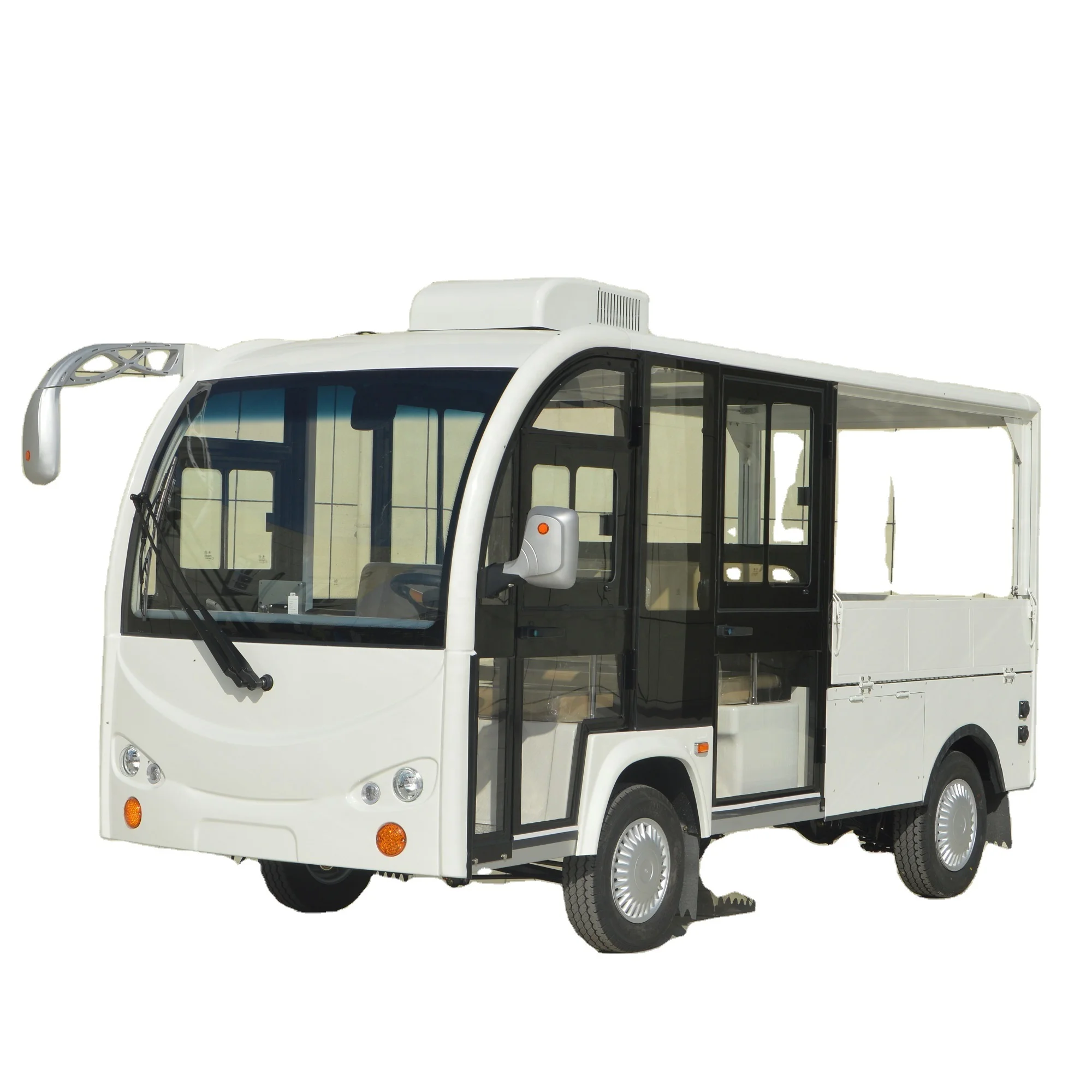 Double Row Seats 1ton Electric Cargo Truck for passenger cargo transportation