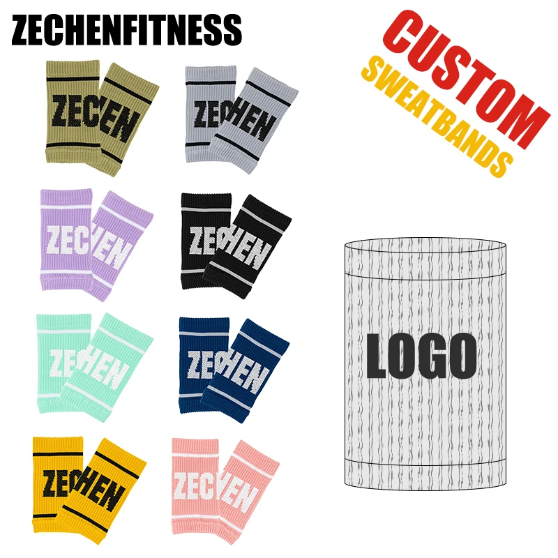 Customize various pattern and colors sports sweatband wristband