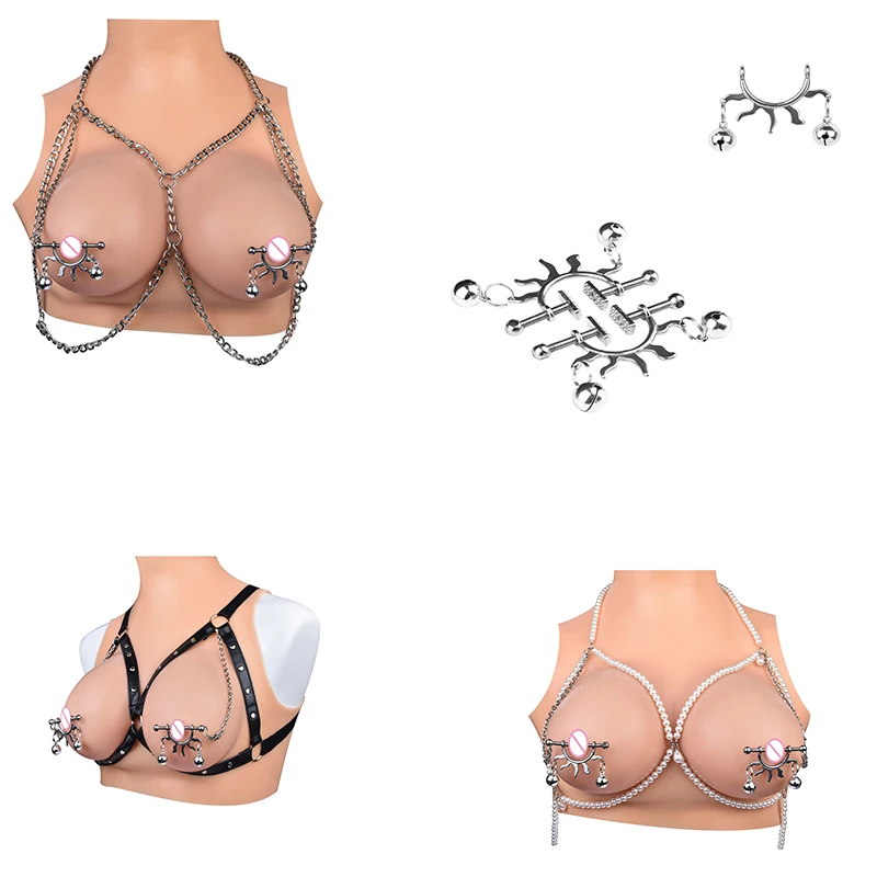 Drop shipping Sex Breast Clamp Metal Nipple Clips Bondage Adult BDSM Fetish Flirting Toys for couple