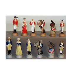 Polyresin Chess pieces American Revolution painted figure