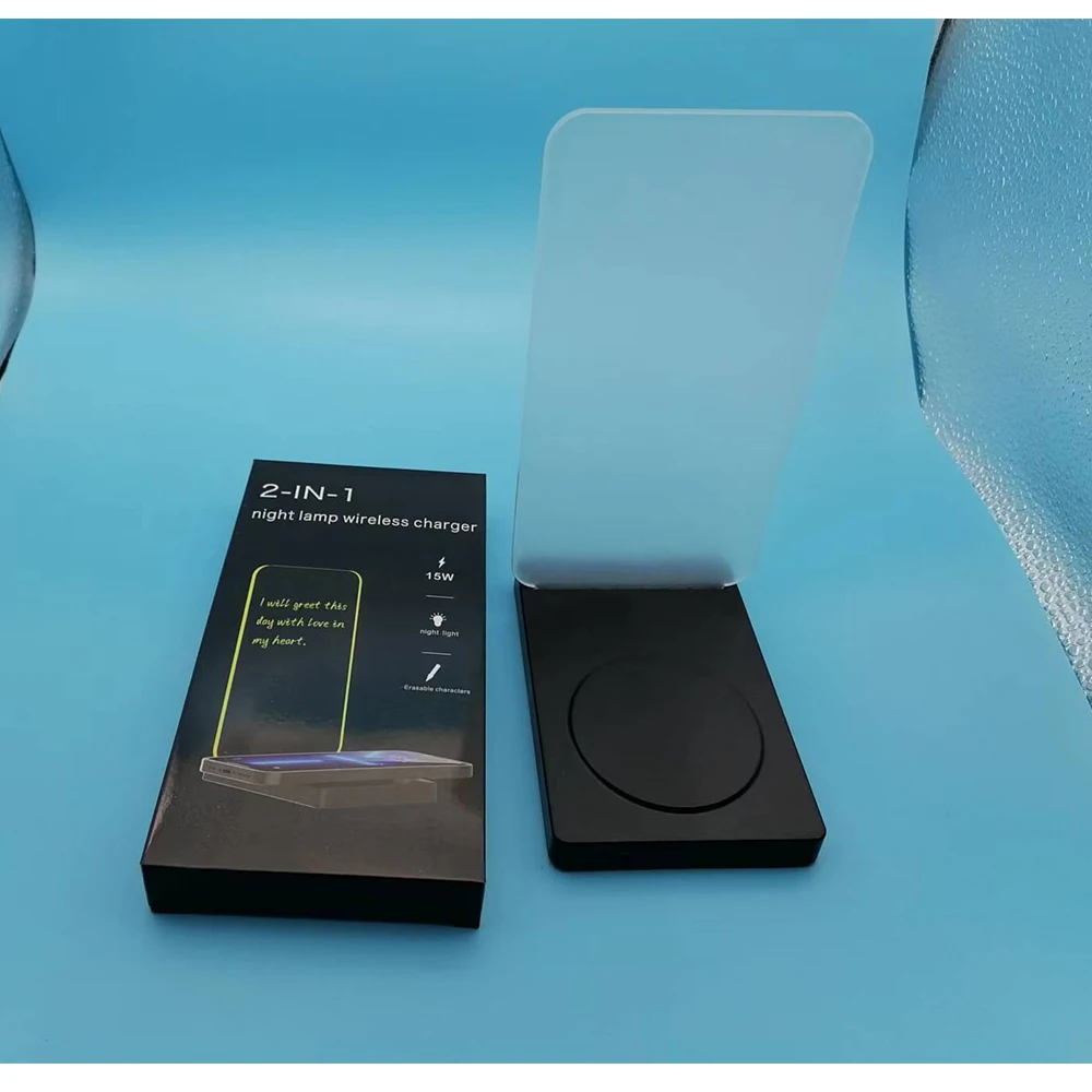 Custom Rewritable Acrylic Night Light 3D Illusion Lampara Message Board Lamp Led For Home Decoration With  Wireless Charger