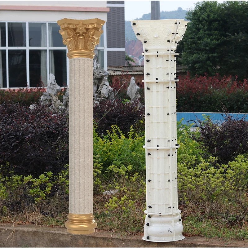 25cm x 340cm concrete mold   Roman column pillar plastic decorative round casting post precast abs cement construction house fo