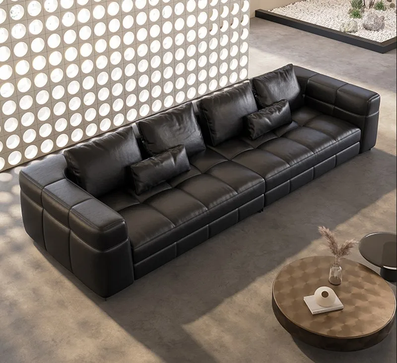 european style sectional mid century modern furniture french style sofa living room black leather wood sofa