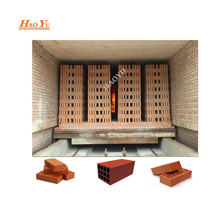 Tunnel kiln red brick plant building fire coal or diesel gas kiln dry kiln plant with robot stacking machine to reduce worker