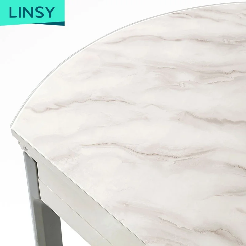 Hot Sale 4 6 8 Seater Extendable Luxury Granite Modern Marble Round Dining Table