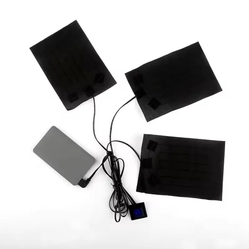 Graphene far-infrared heating film of graphite sheets used for heating underwear, vests and jackets.