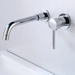 New Design Brushed Gray Basin Wall Mounted Lavatory Faucet