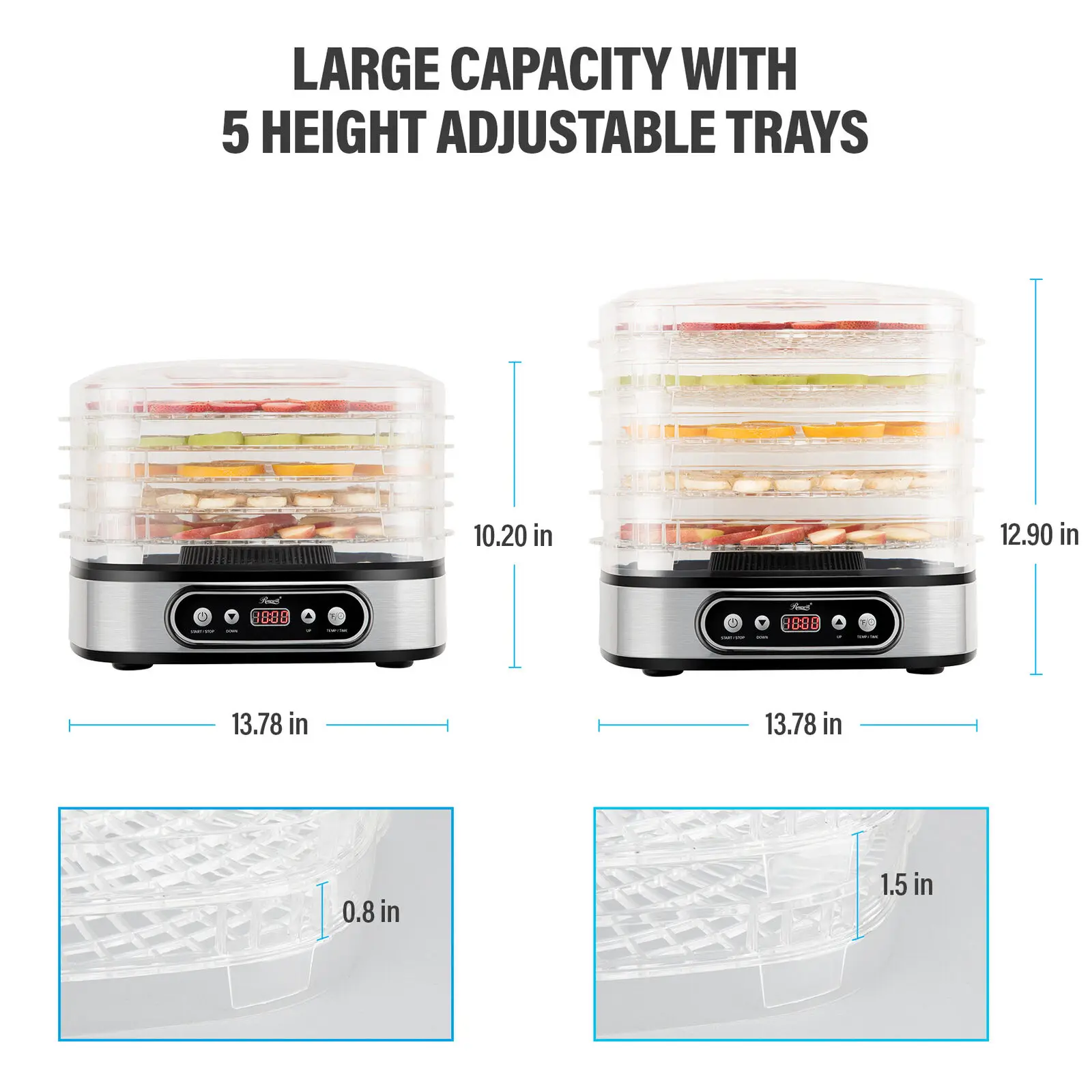 Freeze Dryer Food Food Dry Vegetables Fruit Pet Rations Stainless Steel Drying Machine With Five Elevating Layers