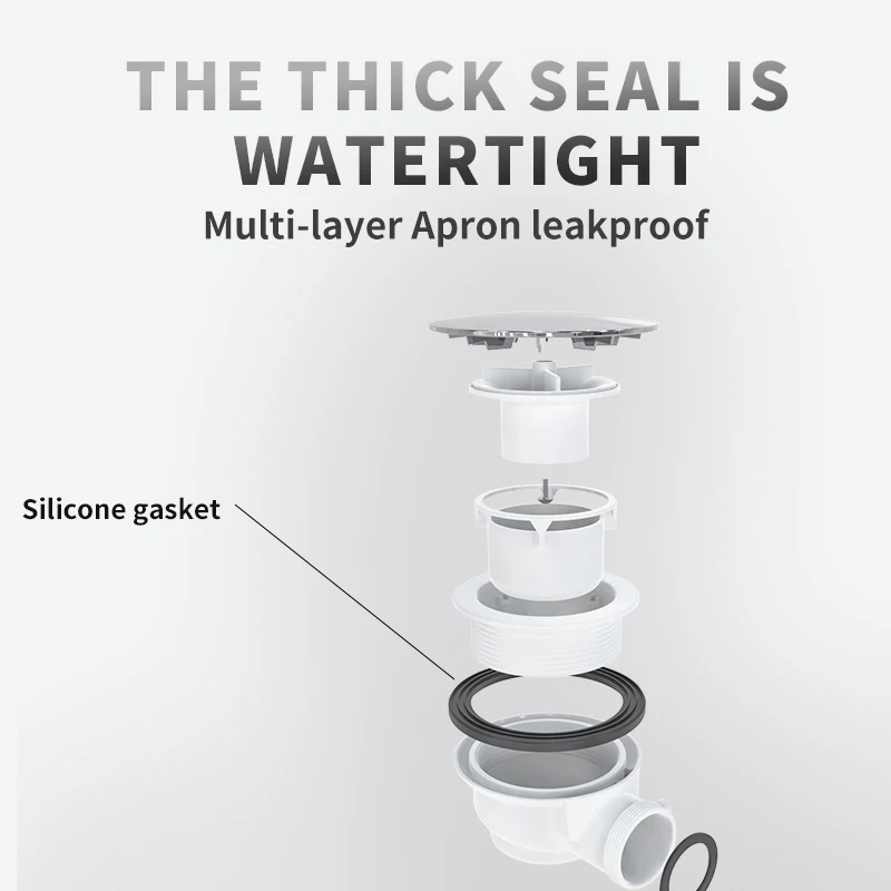 Hydrorelax Bath Sink Drain Shower Room Drain Floor Plastic Shower Tray Drainer