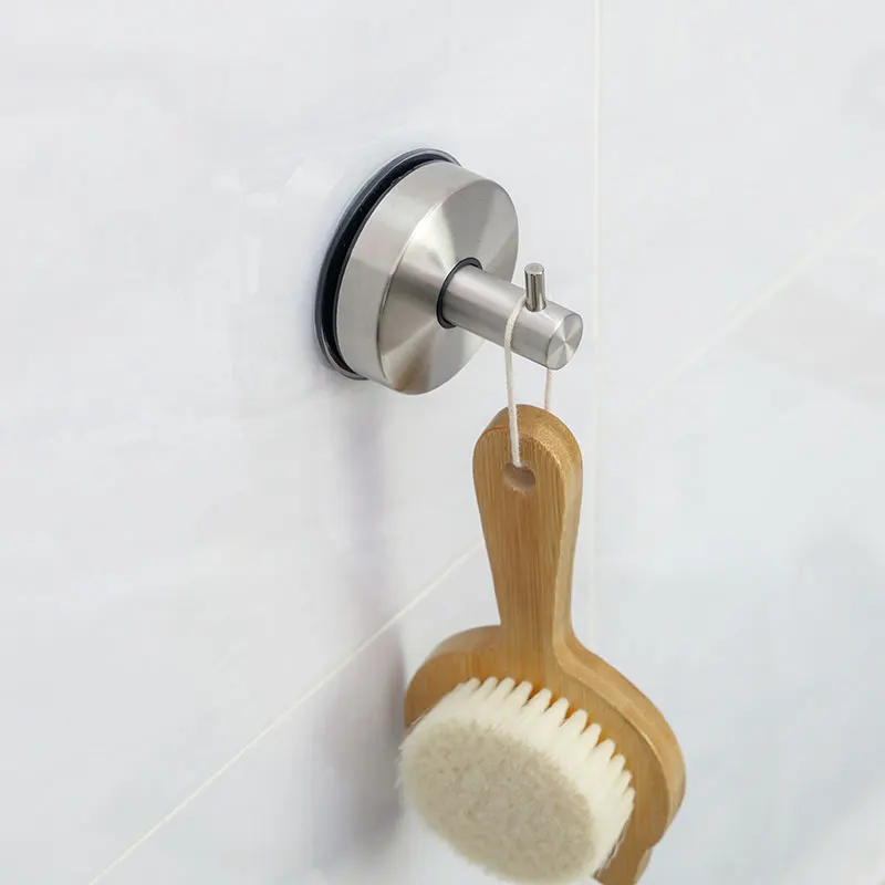 Bathroom Accessories Set Luxury Stainless Steel Suction Cup Hooks Shower Head Holder Towel Ring Hardware Kit