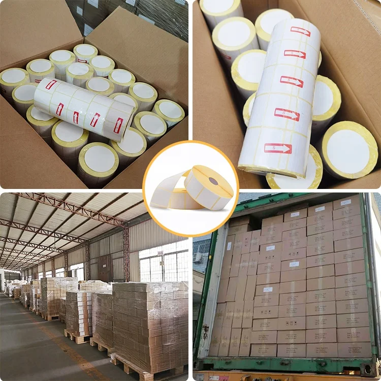 Direct thermal paper label roll and price label stickers for address label