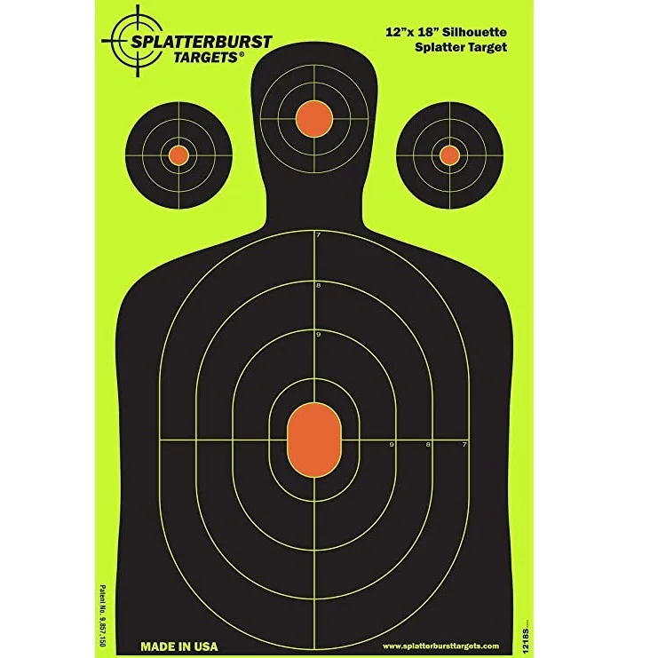 18 X 12 Inch Silhouette Reactive Splatter Shooting Target