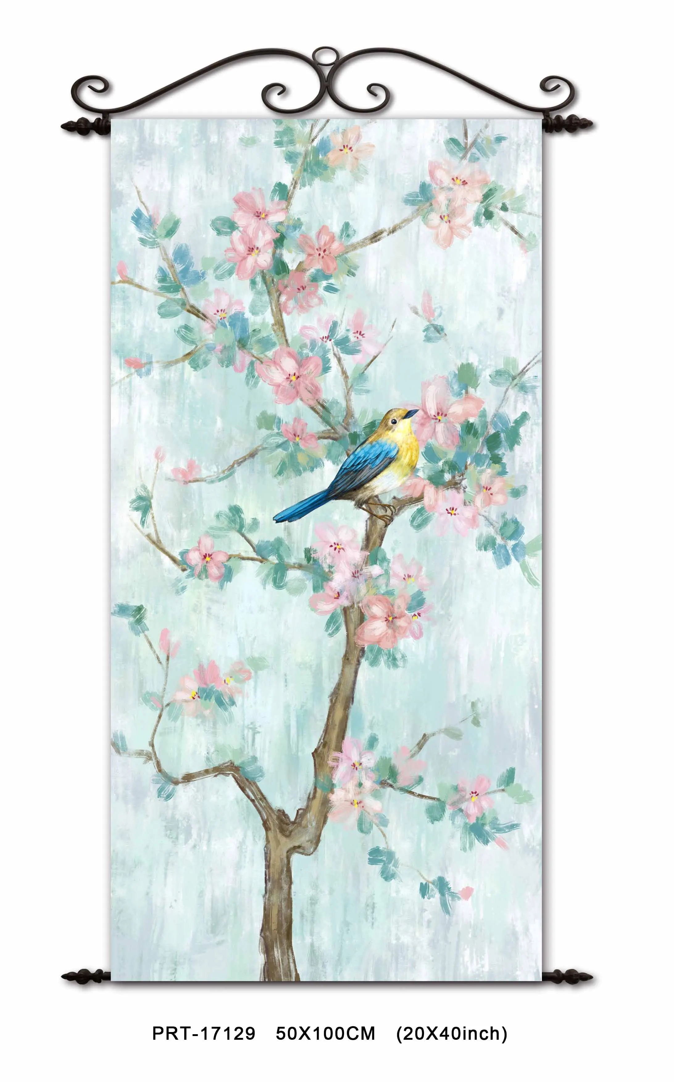 Настенная Картина на холсте с изображением цветов и птиц