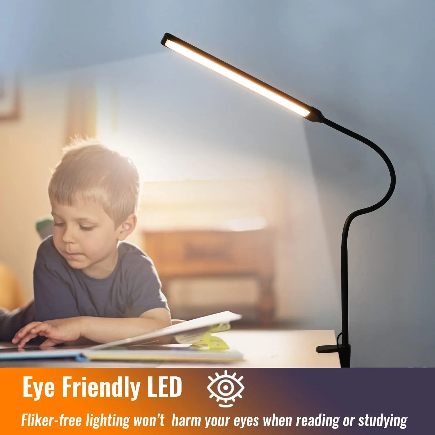 Modern Bedroom Daylight Flexible Multi Function Led Desk Light Lampada With A Easy Clip Night Reading Lamp Light For Book