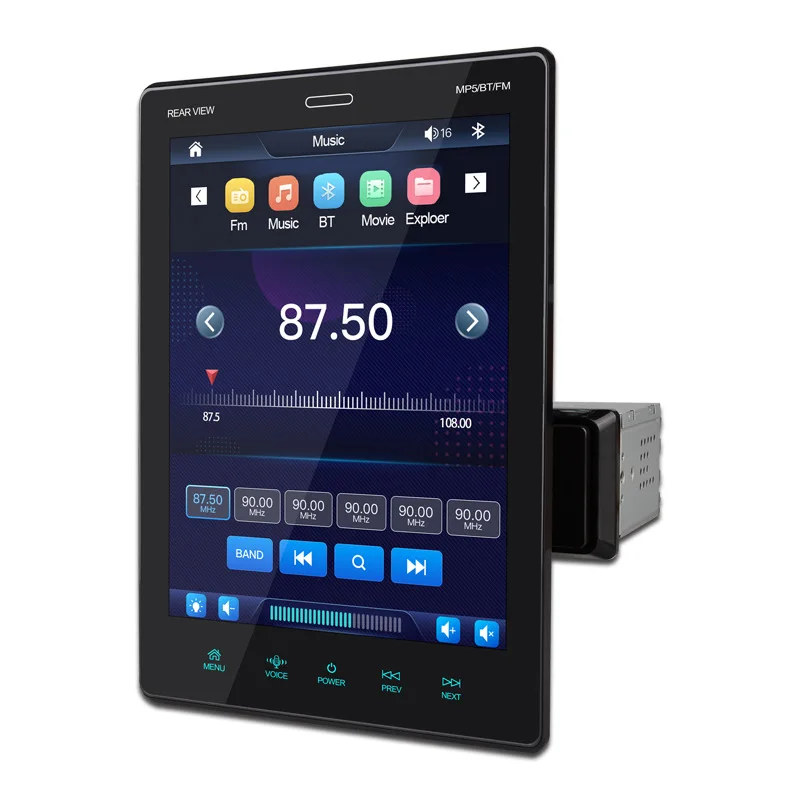 
Hot Sale 9.5 Inch Single 1 DIN MP5 Multimedia Video Player GPS Tesla Style Radio Car Audio Touch Screen Vertical Car Stereo 